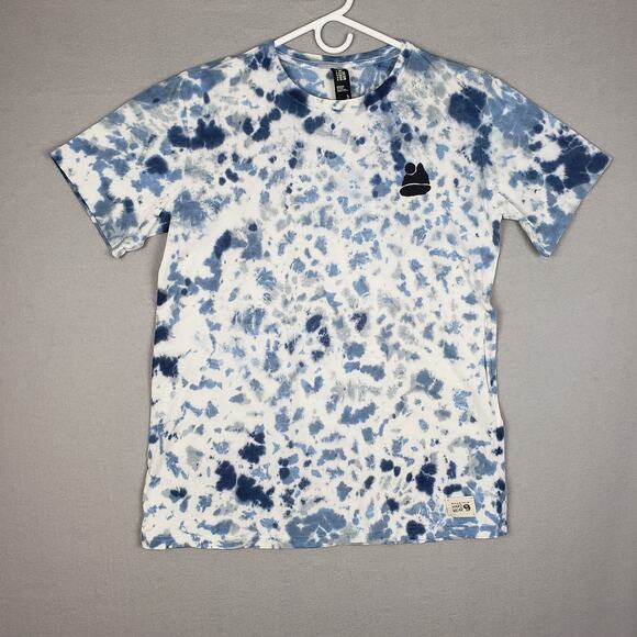 Mountain Hardwear Women's Size L Keep Earth Awesome Graphic Tee Blue Tie Dye - Picture 1 of 10